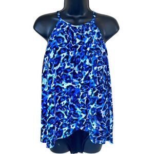 Magicsuit Blue Tide Aubrey High Neck Animal Print Swimsuit